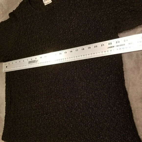 JR Bentley Womens Plus Size 2X Black Textured Knit Short Sleeve Sweater Top - Picture 5 of 7